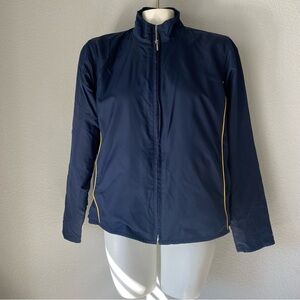 Tommy Hilfiger Golf  Jacket Coat mid weight Nylon with Fleece Lined Navy Blue L
